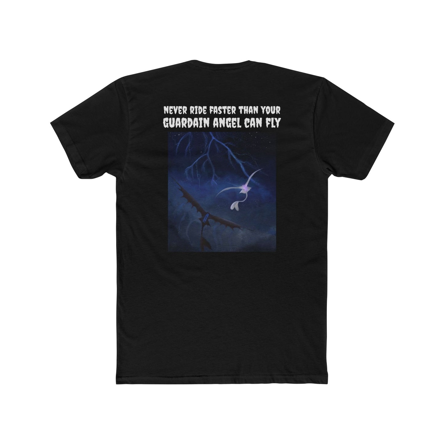 Nightfury™ Unisex Cotton Tshirt ''never ride faster than your guardain angel''